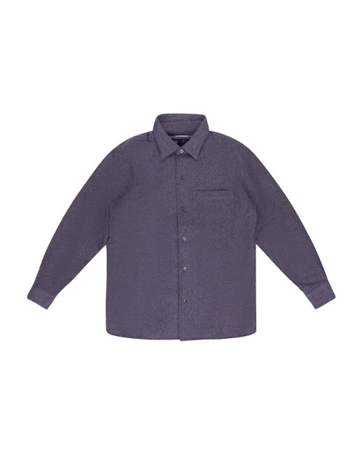 Aimé Leon Dore Button-Down Overhemd Van Merinowol in het Purple voor heren