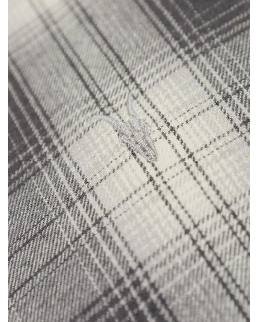 AllSaints Gray Plaid Shirt for men