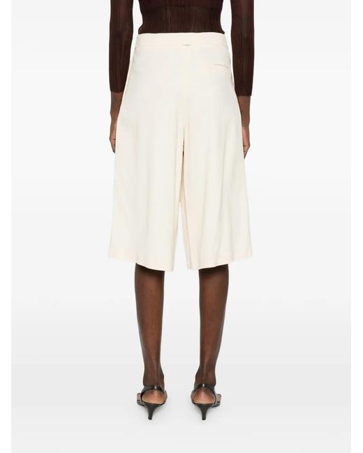 Twinset White Pleated Shorts
