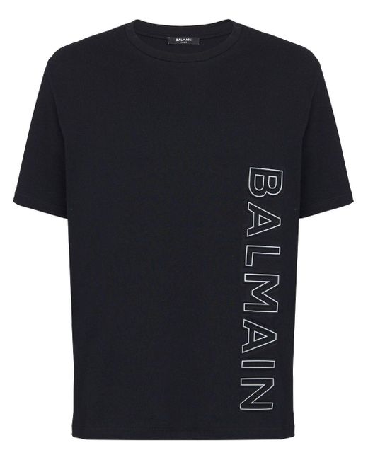 Balmain T-Shirt aus Bio-Baumwolle in Black für Herren