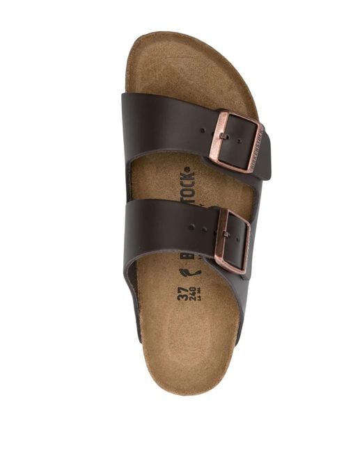 Birkenstock Brown Arizona Buckled Slides