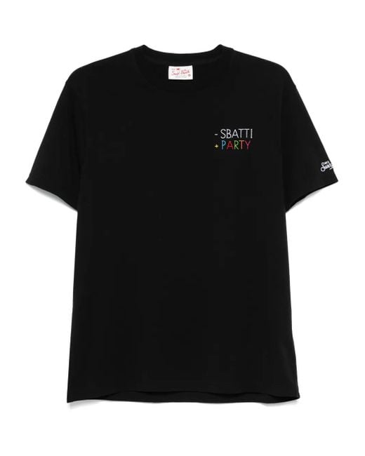 Mc2 Saint Barth Black Sbatti Party T-Shirt for men