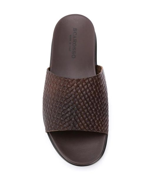 Scarosso Gewebte Slipper in Brown für Herren