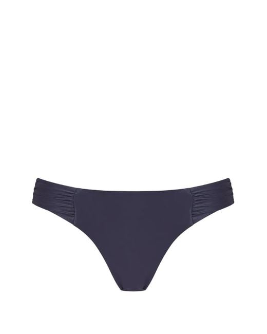 Seafolly Blue Bas De Bikini Belle À Fronces