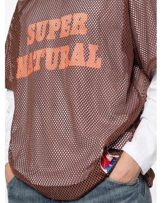 Deus Ex Machina Brown V-Neck Graphic T-Shirt for men