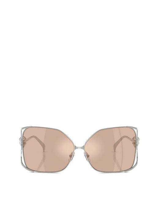 Versace Pink Geometric Logo Sunglasses