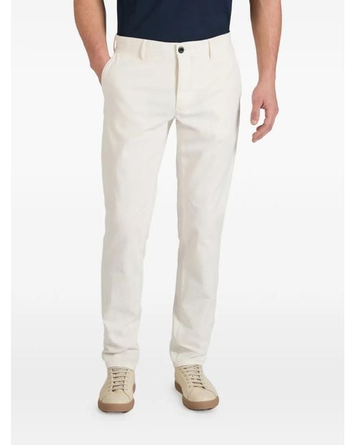 Slowear White Buttoned Trousers for men