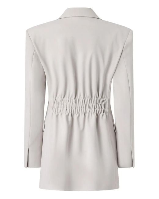 Pinko Gray Padded Button Jacket