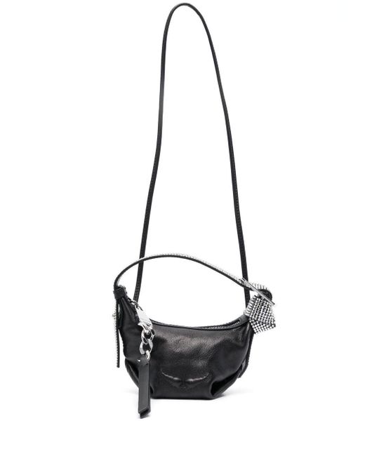 Zadig & Voltaire Le Cecilia Crystal-embellished Mini Bag in Black | Lyst