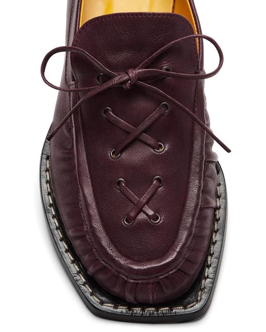 LILI CURIA Red Beau Laced Beau Loafers