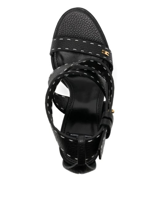 Sandalias con tacón de 130 mm Elisabetta Franchi de color Black