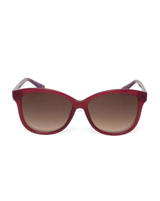 GUESS EYEWEAR Zonnebril Met Cat-Eye Montuur in het Brown