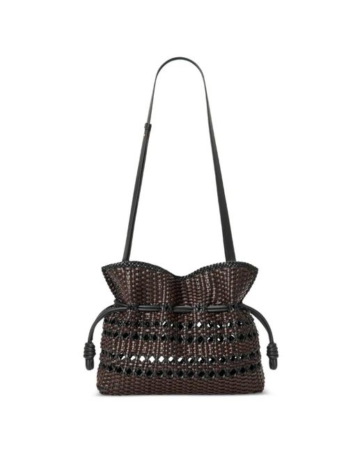 Loewe White Medium Falmenco Woven Clutch Bag