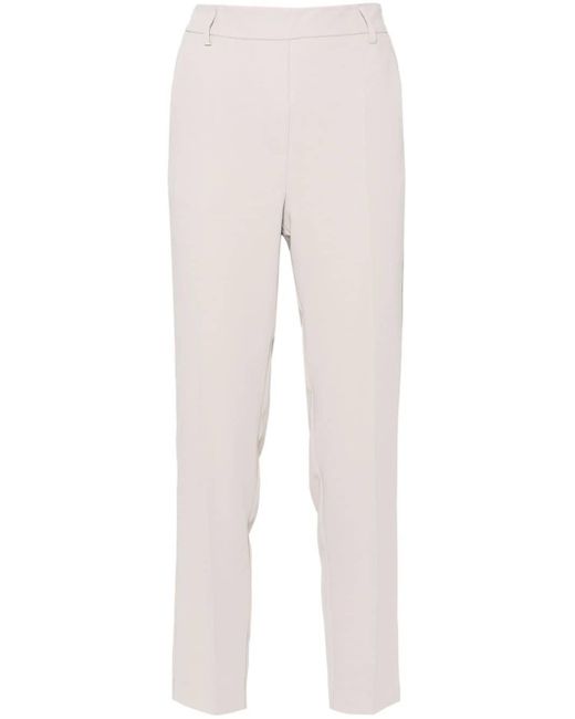 Blanca Vita Pelargo Slim-cut Tailored Trousers Natural
