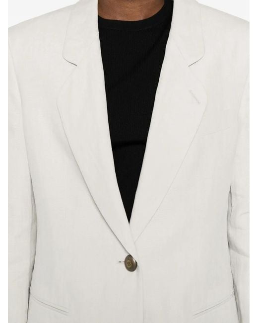 Giorgio Armani White Blazer À Simple Boutonnage
