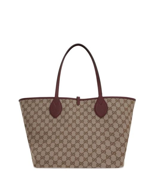 Gucci Totissima リバーシブル レザーハンドバッグ L Purple