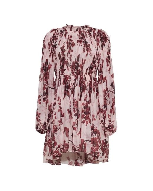 Cara Cara Red Weston Ruffled Mini Dress