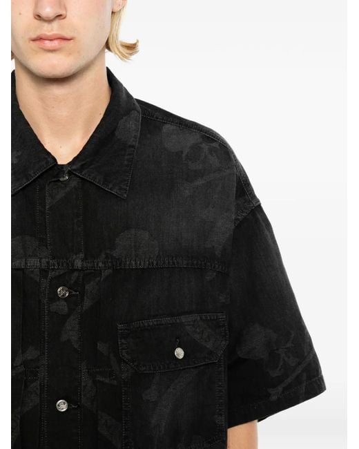 MASTERMIND WORLD Black Aloha Shirt for men