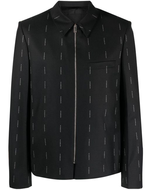 Givenchy Hemdjacke mit Logo-Print in Black für Herren