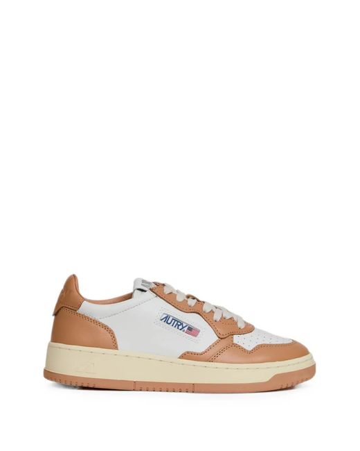 Autry White Medalist Bicolor Leather Sneakers