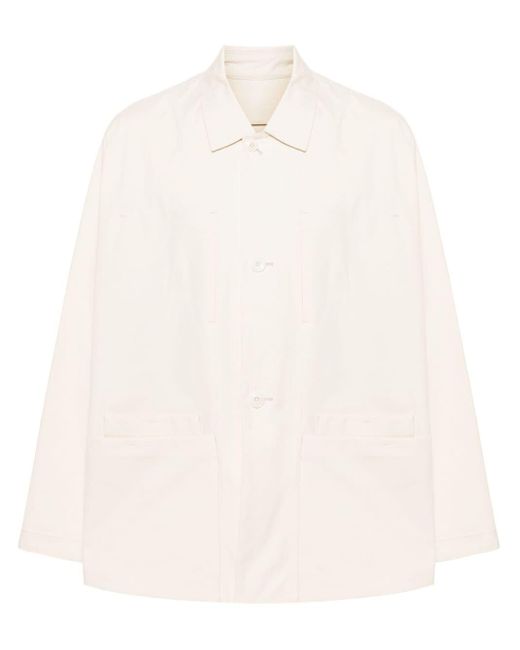 Lemaire White Cotton Shirt Jacket for men