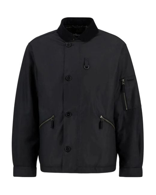Barbour Black Hanger Waxed Deck Jacket for men