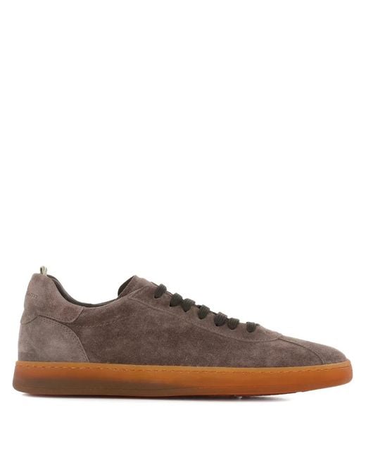 Officine Creative Brown Suede Lace-Up Sneakers for men