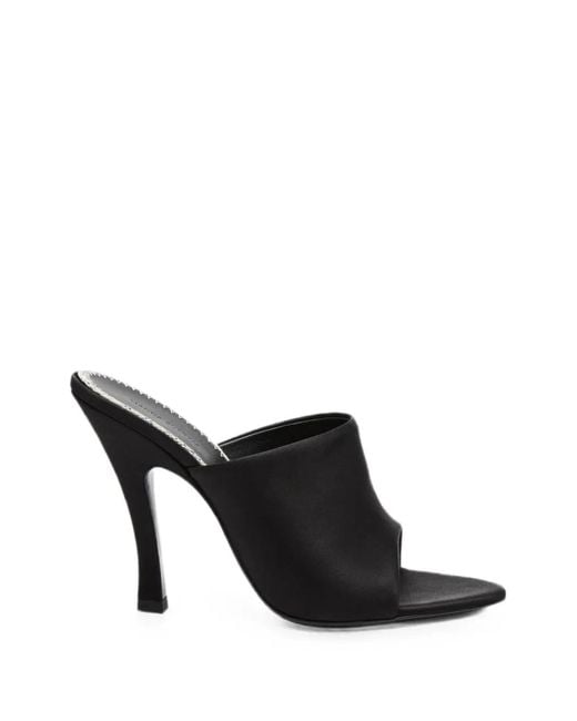 Magda Butrym Black Open-Toe Satin-Finish Sandals