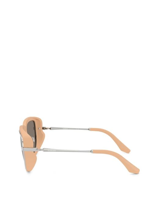 Burberry Gray Geometric-Frame Sunglasses