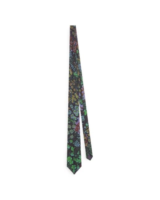 Dries Van Noten White Printed Viscose Tie for men