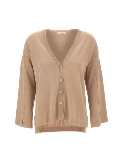 Kangra Natural Cardigan En Coton À Col V