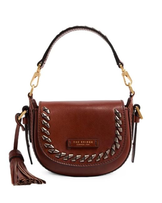 The Bridge Brown Pearl District Holiday Edition Leather Shoulder Bag