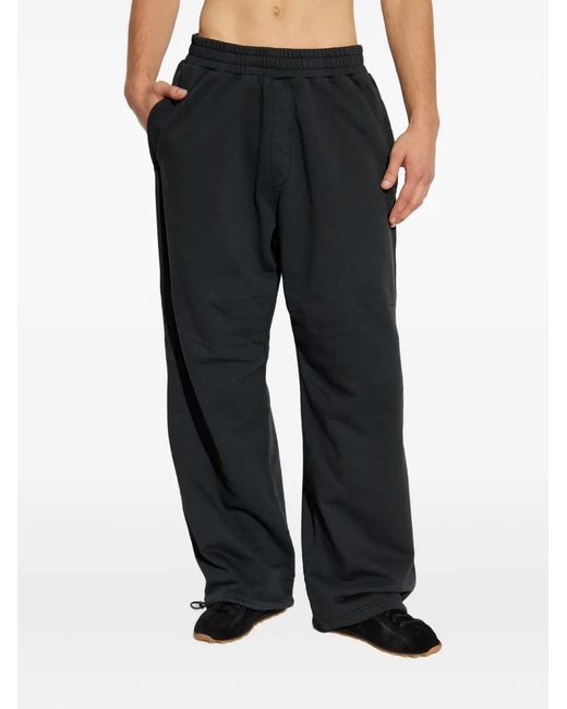 44 Label Group Blue Elasticated Cotton Track Pants for men