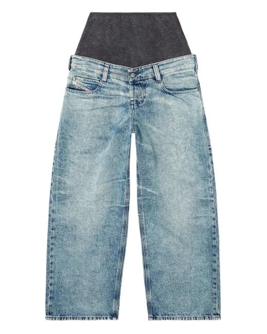 DIESEL Blue D-Eni 09N97 Acid-Wash Jeans