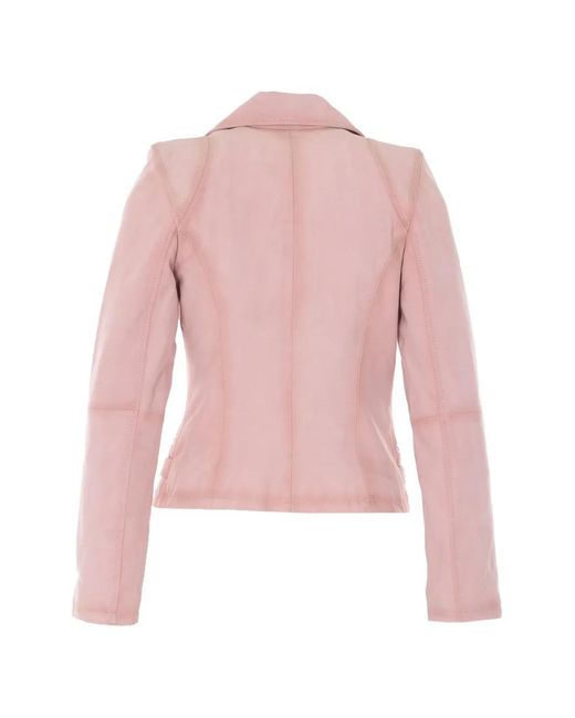 Bully Pink Zip Suede Jacket