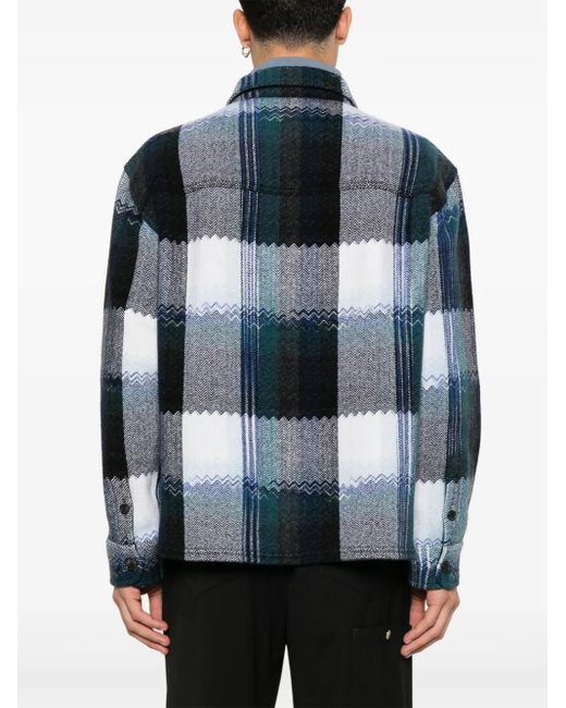 Missoni Blue Checked Shirt for men