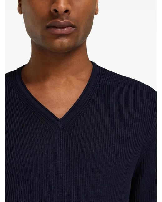 Pull À Col V Ferragamo pour homme en coloris Blue