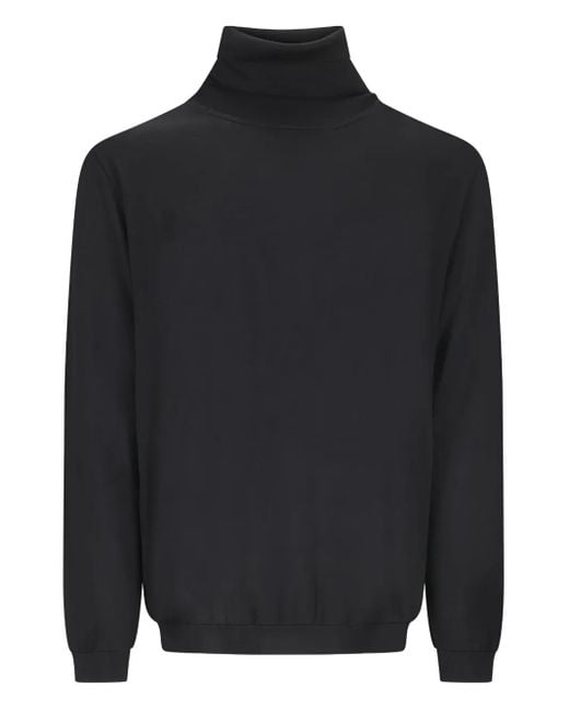 Lardini Blue Turtleneck Wool Sweater for men