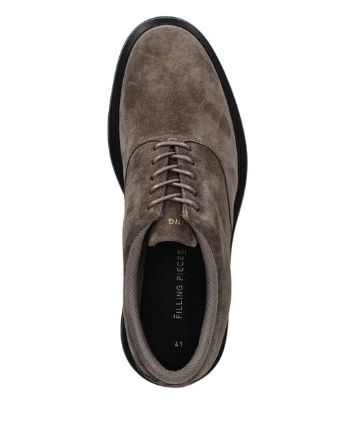 Filling Pieces Brown Leather Oxford Shoes for men
