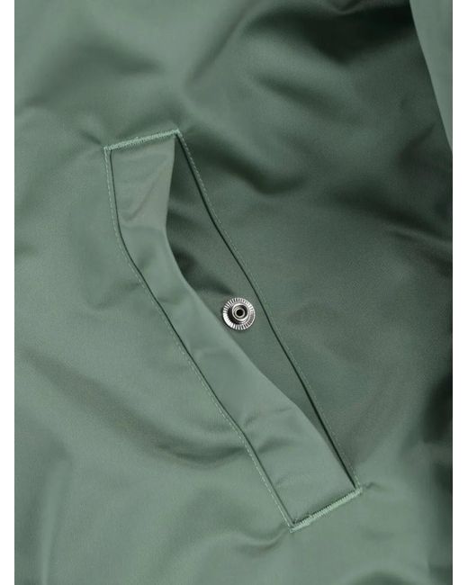 Alexander Wang Green Drawstring-Neck Utility-Pocket Bomber Jacket