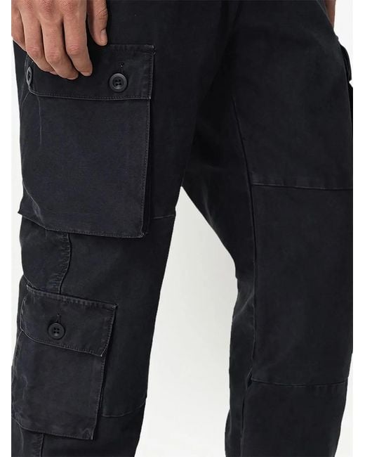 John Elliott Blue Side Cargo-Pocket Detail Trousers for men
