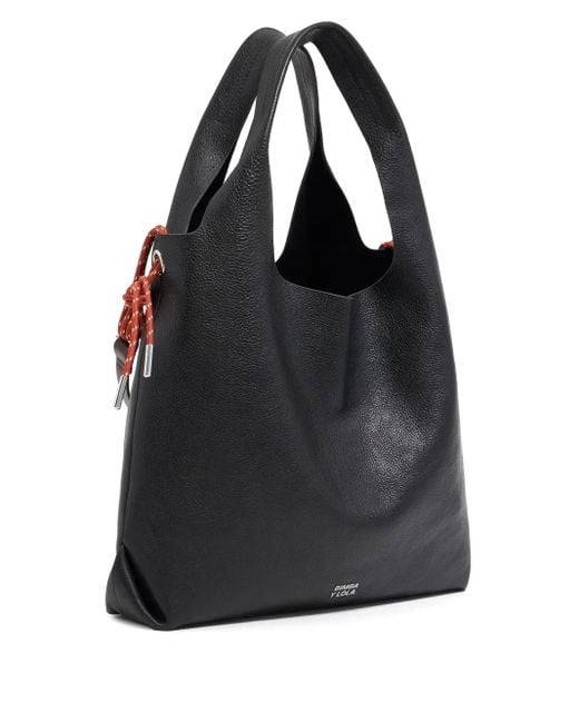 Bimba Y Lola Black Large Paper Tote Bag