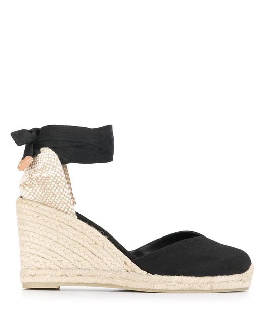 Castaner Black Chiara Wedge Espadrilles