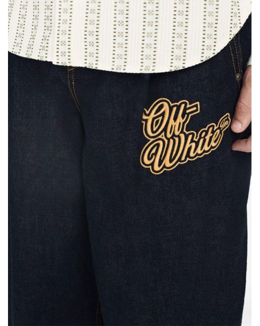 Off-White c/o Virgil Abloh Straight Jeans in het Blue voor heren