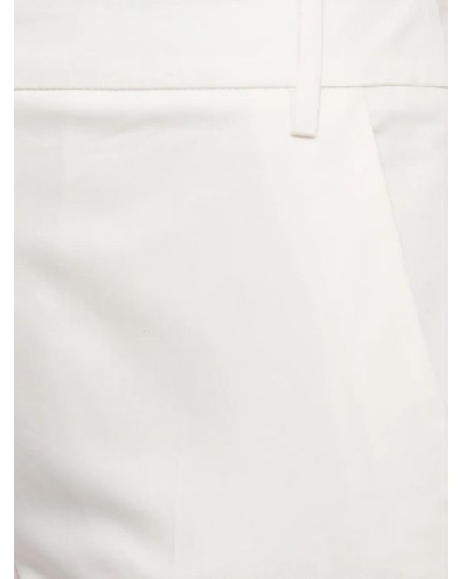 Emme White Pressed-Crease Trousers