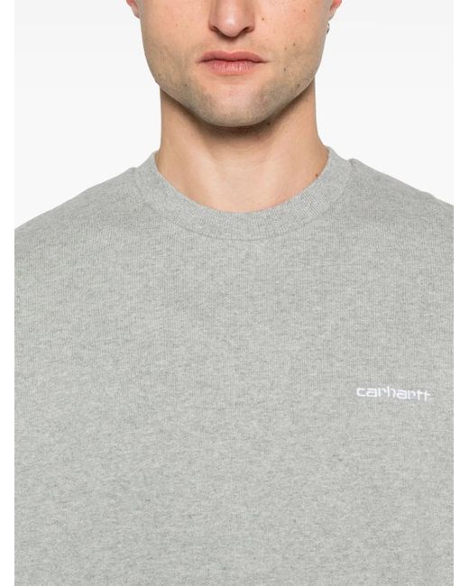 メンズ Carhartt エンブロイダリー スウェットシャツ Gray