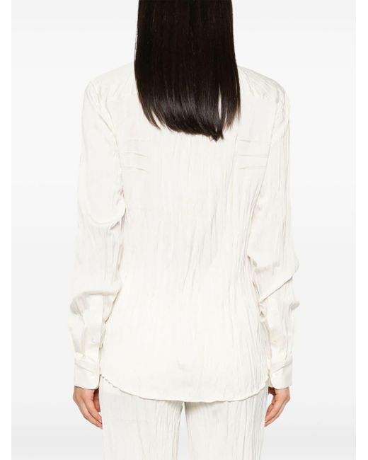 Camicia con effetto stropicciato di Helmut Lang in White