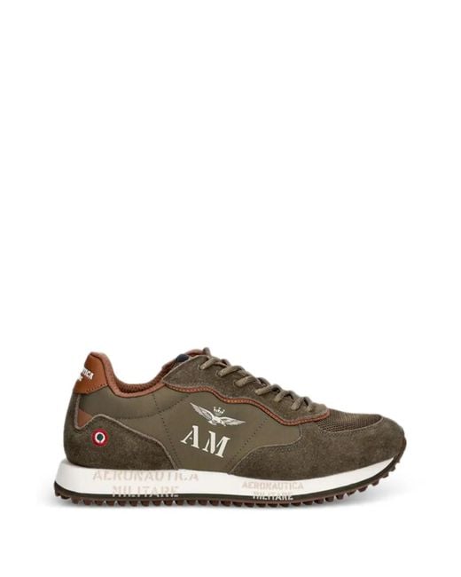 Aeronautica Militare Brown Logo Sneakers for men