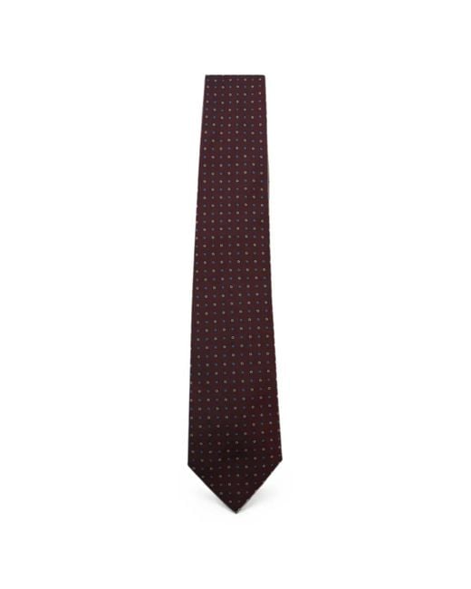 Canali Purple Geometric-Pattern Silk Tie for men