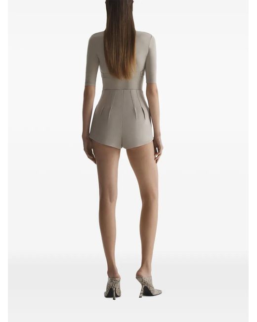 Mugler Natural Pleated-Design Shorts